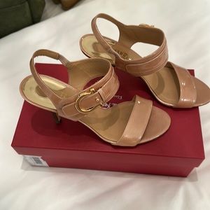 Ferraragamo dressy nude sandal